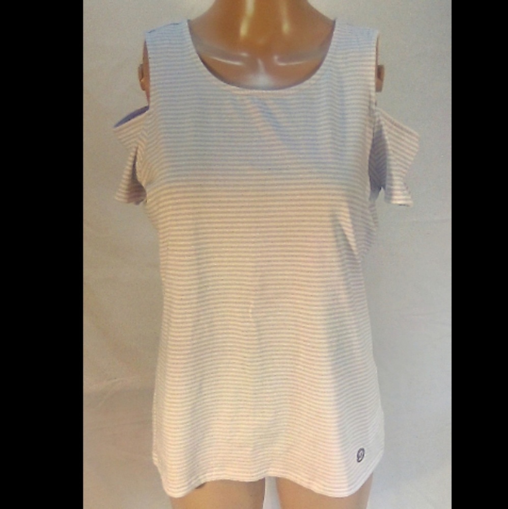 Michael Kors Striped Short Sleeve Top